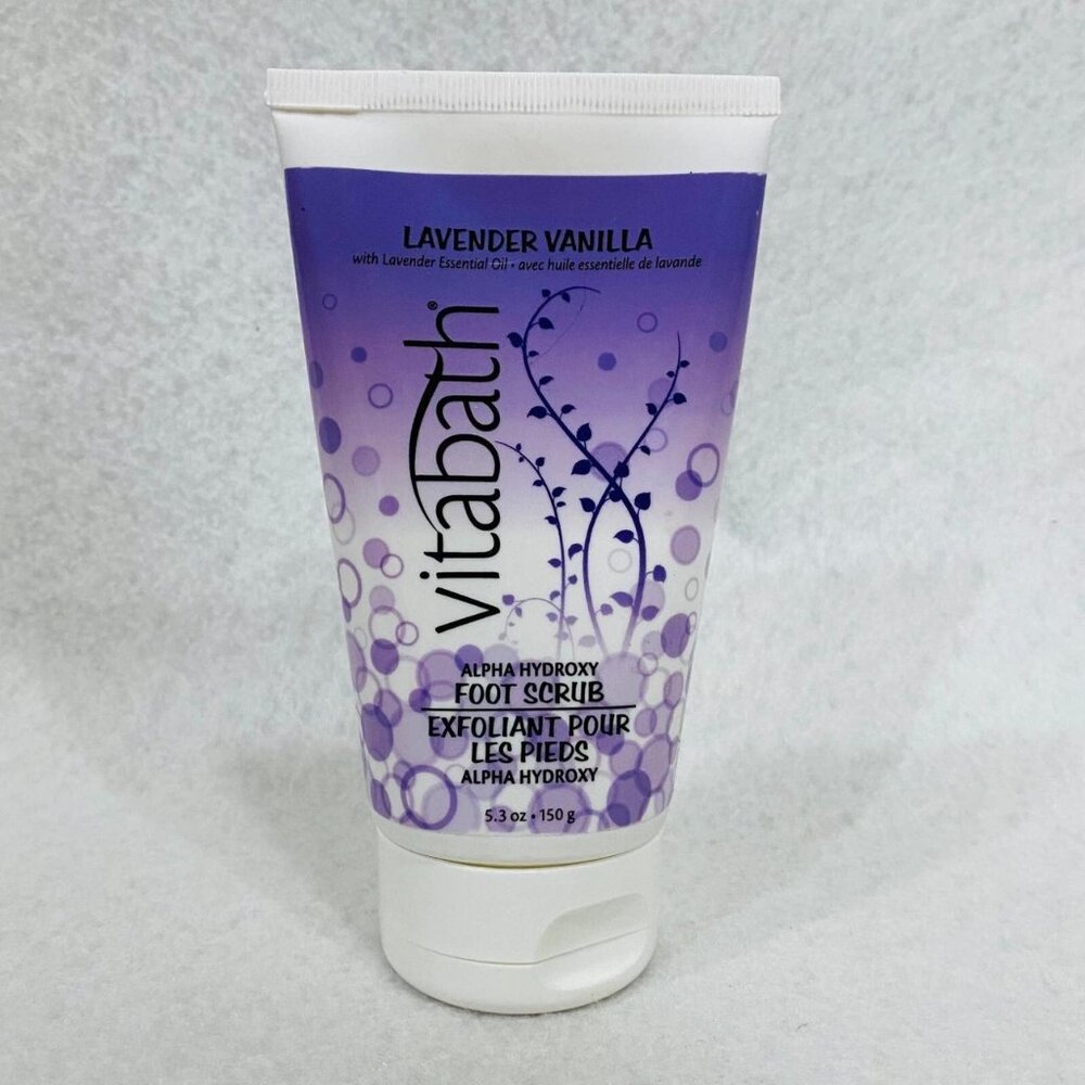 Vitabath Alpha Hydroxy Foot Scrub Lavender Vanilla 5.3oz NEW